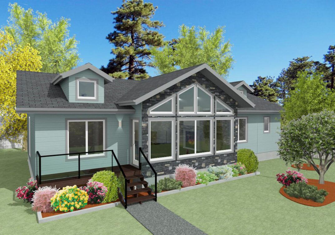 Exterior rendering of Grandview: 1532sq.ft. RTM home by J&H Homes