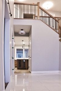 The Imperial 2377 entrance leads to the office, kitchen, living room or stairs to the second level
