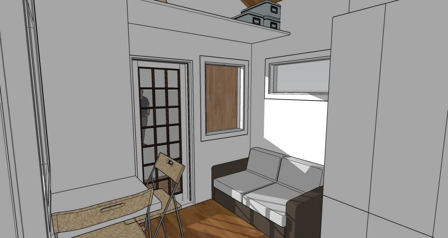 Tiny Home Rendering - Living Room